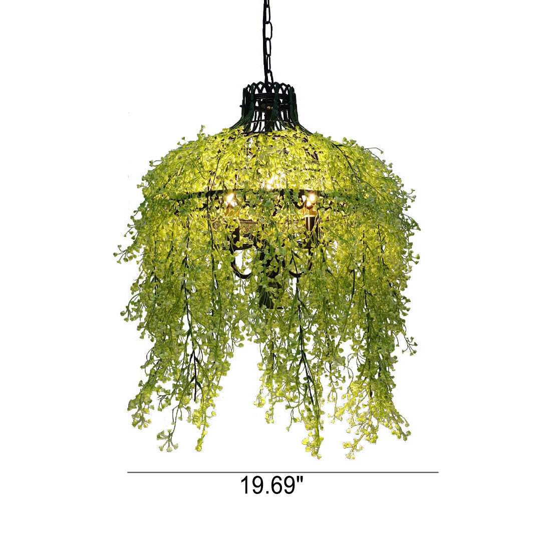 Elegant 3-Light Chandelier with Artistic Plant Vine Design