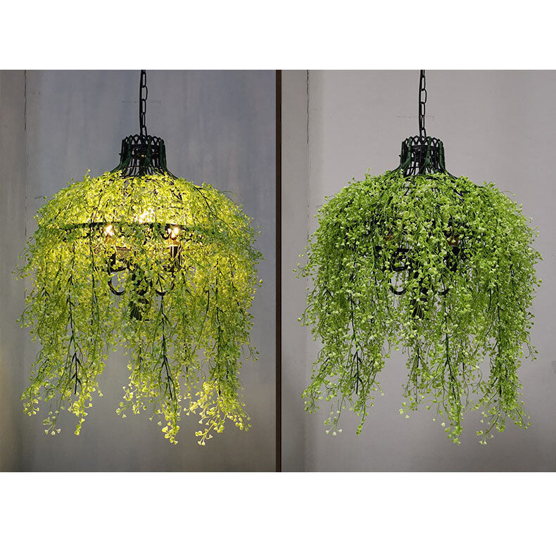 Elegant 3-Light Chandelier with Artistic Plant Vine Design